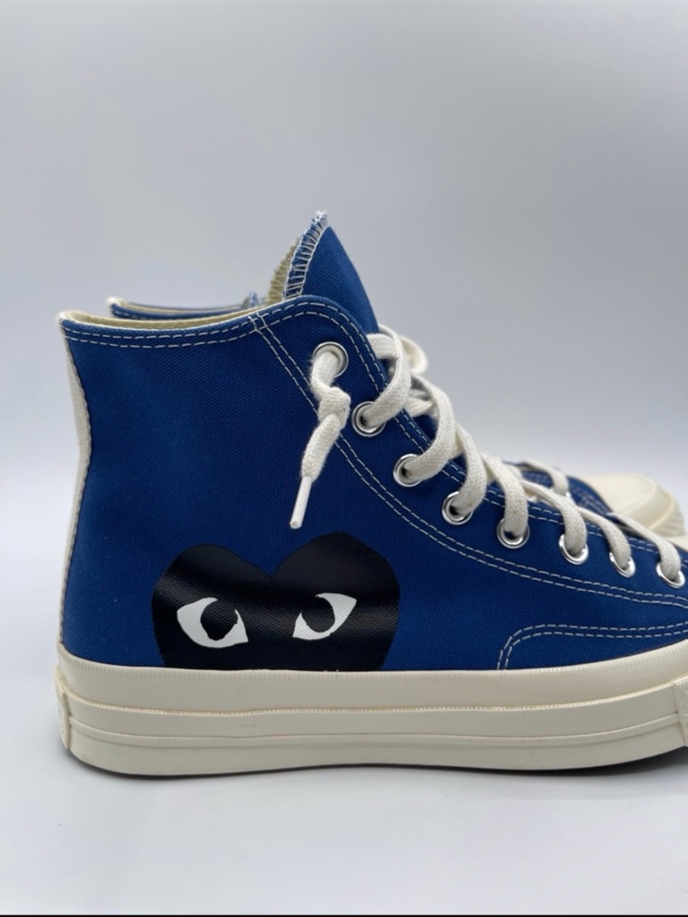 Comme des Garçons PLAY x Chuck 70 High Blue Quartz Men’s Size 5 / Women’s Size 7 - Picture 5 of 7